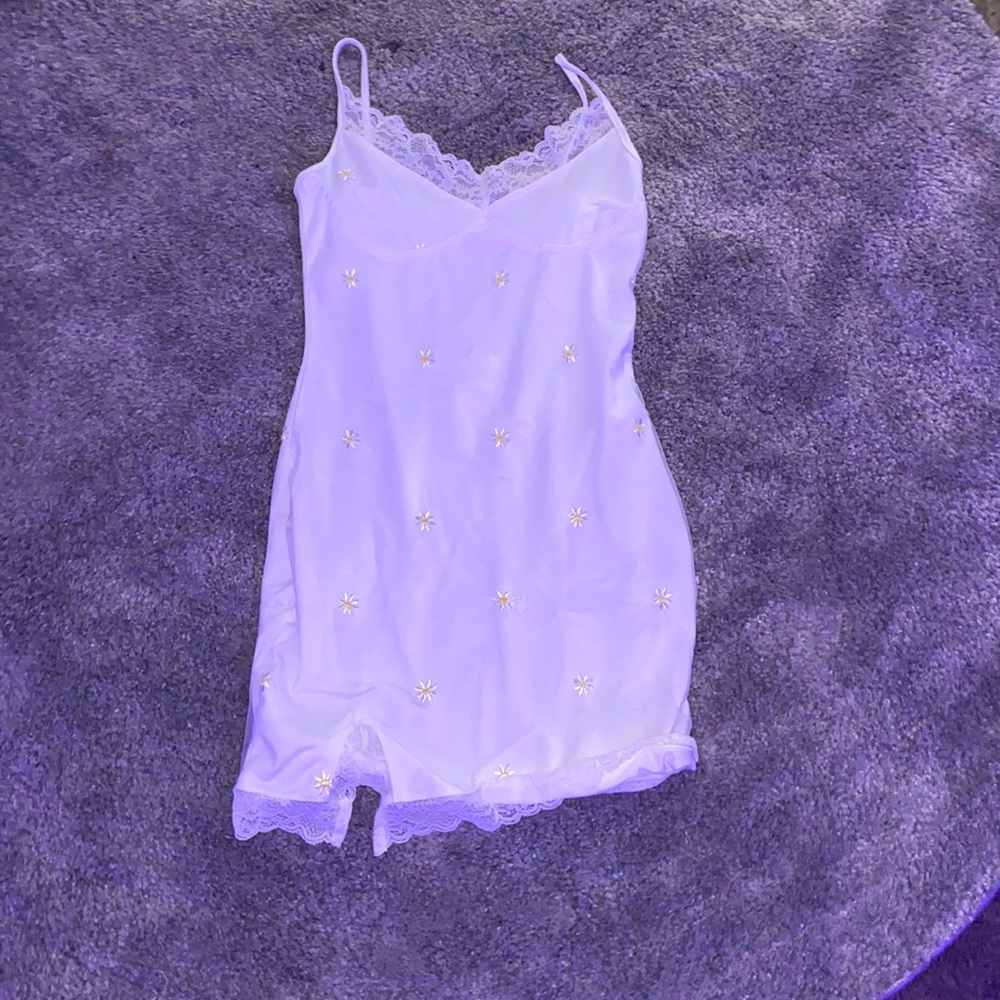 yesstyle floral mini dress white